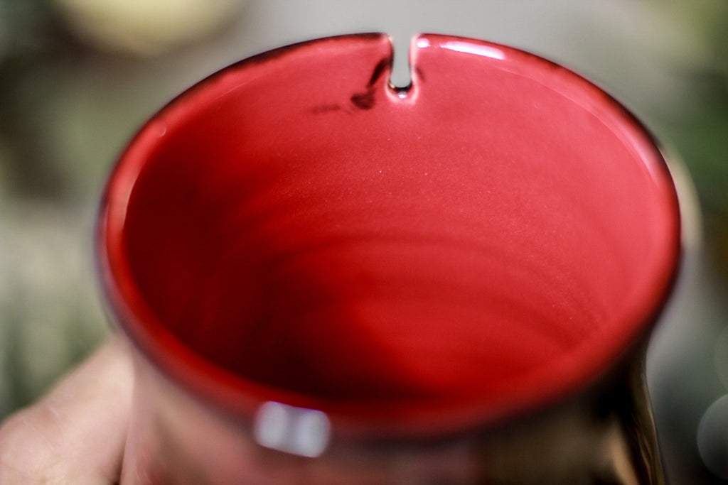 45-B Dragon's Blood Agate Barely Flared Notched  Mug, 16 oz.