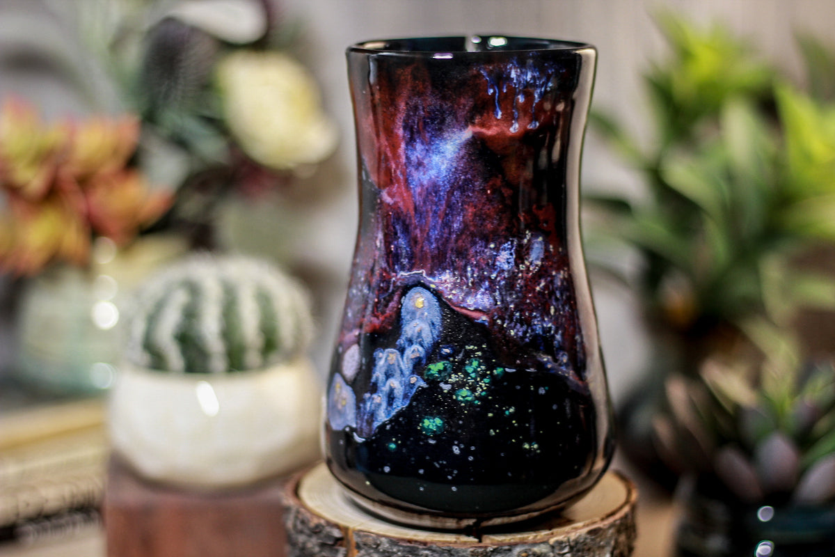 46-A Rainbow Stellar Barely Flared Notched Mug - TOP SHELF MISFIT, 18 oz