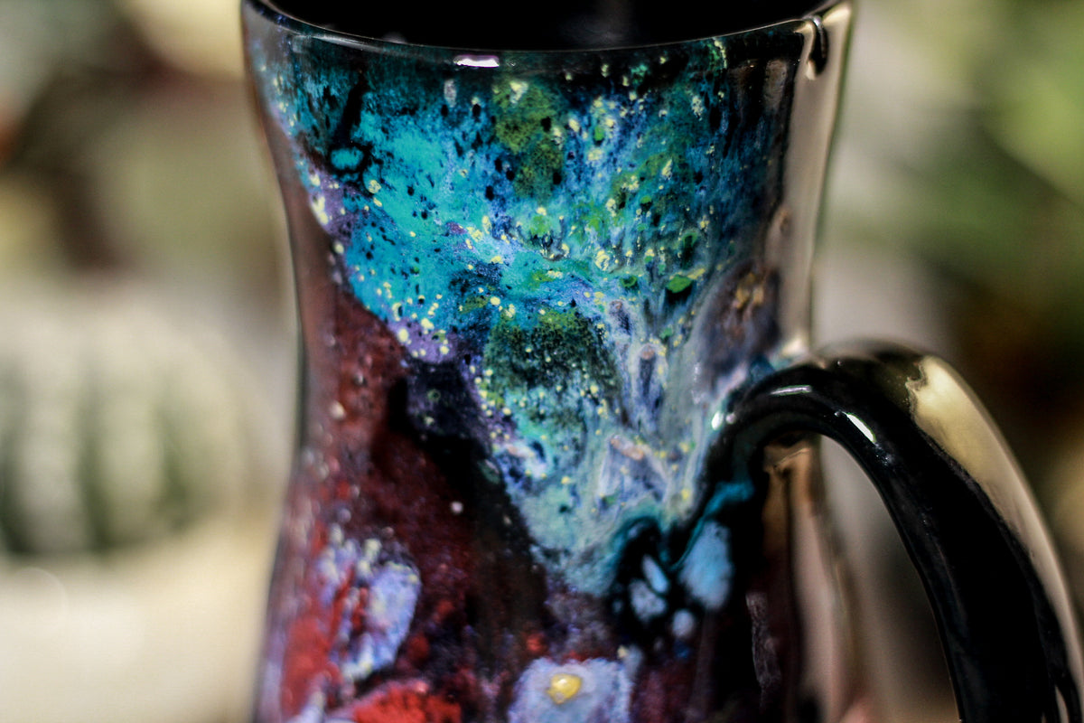 46-A Rainbow Stellar Barely Flared Notched Mug - TOP SHELF MISFIT, 18 oz
