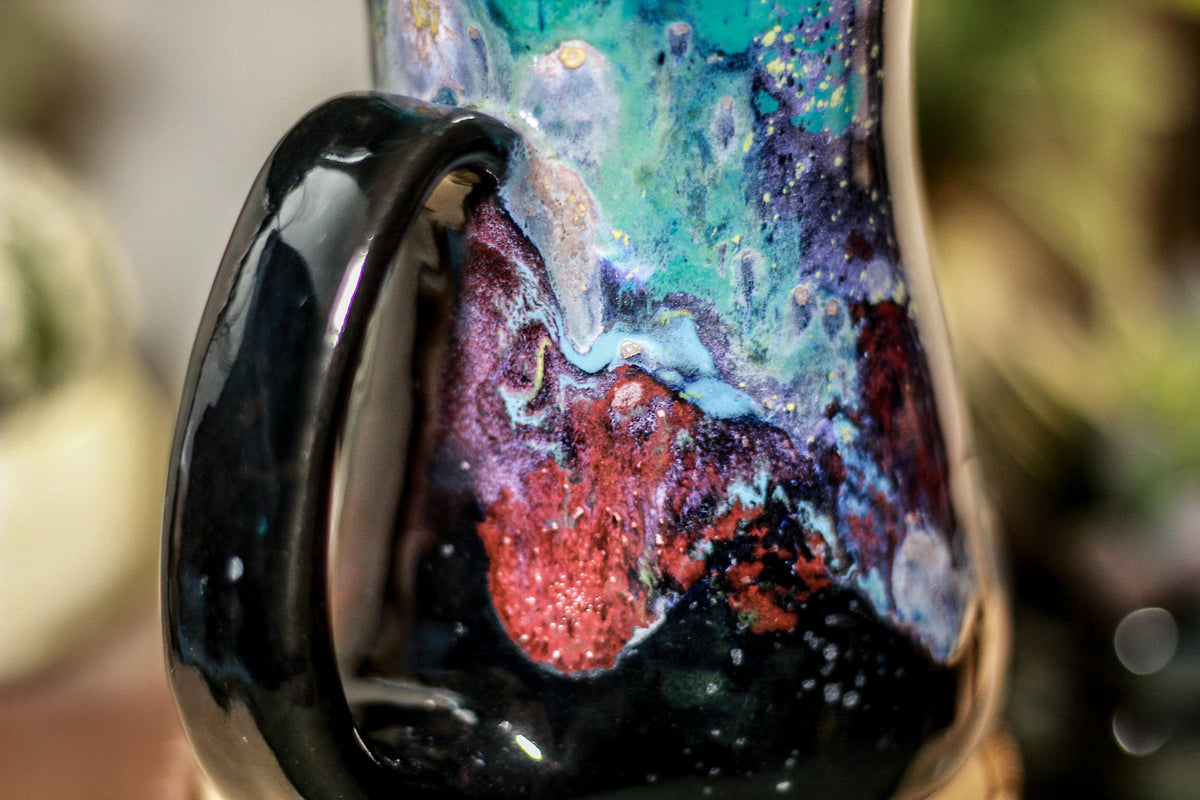 46-A Rainbow Stellar Barely Flared Notched Mug - TOP SHELF MISFIT, 18 oz