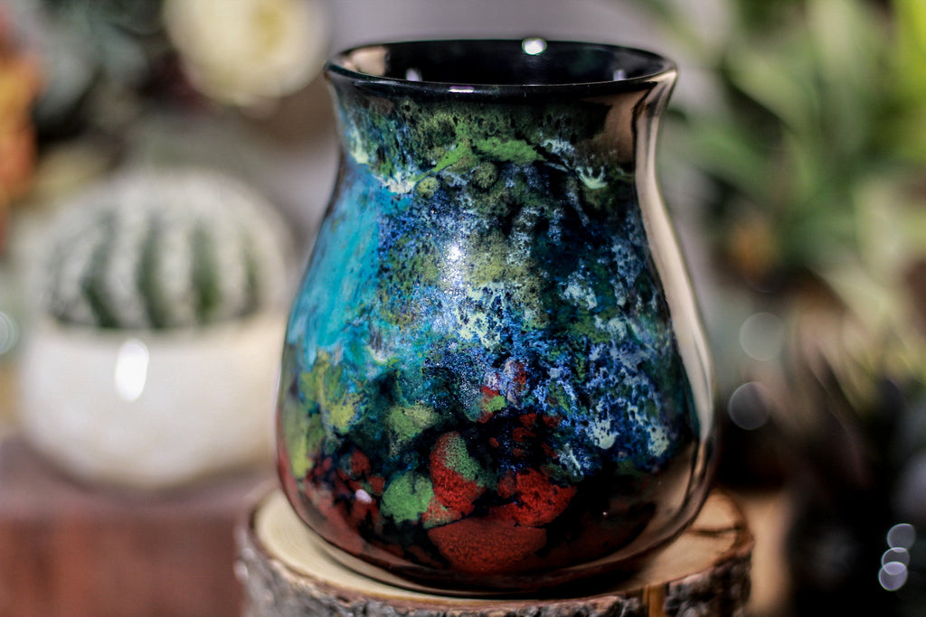 32-B Chrysocolla Barely Flared Mug, 17 oz.
