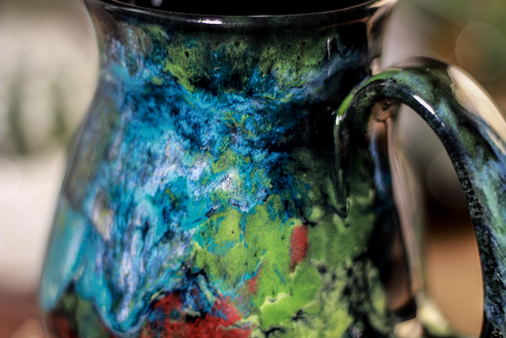 32-B Chrysocolla Barely Flared Mug, 17 oz.