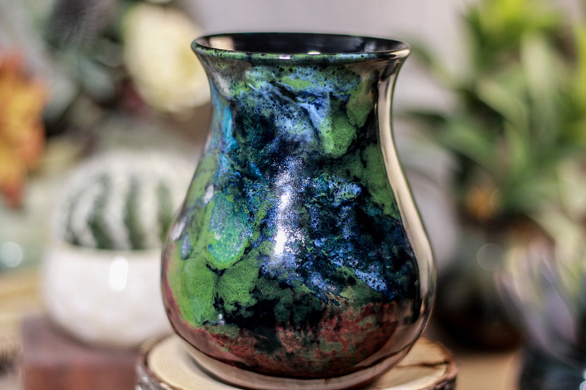 33-B Chrysocolla Barely Flared Mug - TOP SHELF, 18 oz.