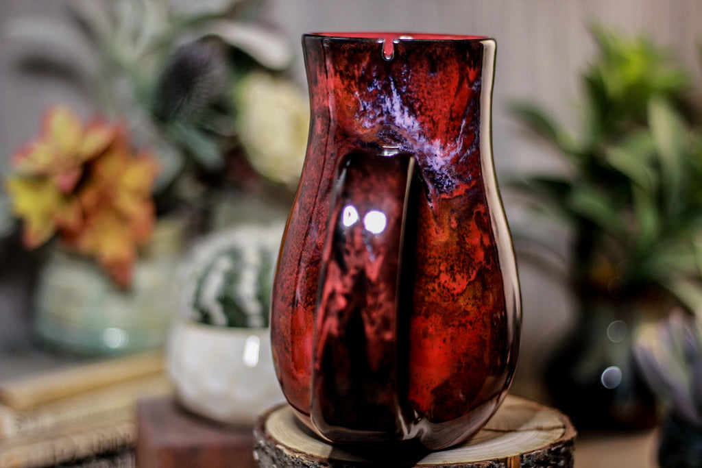 34-B Dragon's Blood Agate Barely Flared Notched  Mug, 18 oz.