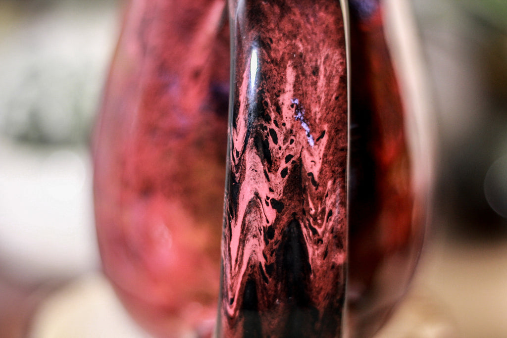 34-B Dragon's Blood Agate Barely Flared Notched  Mug, 18 oz.