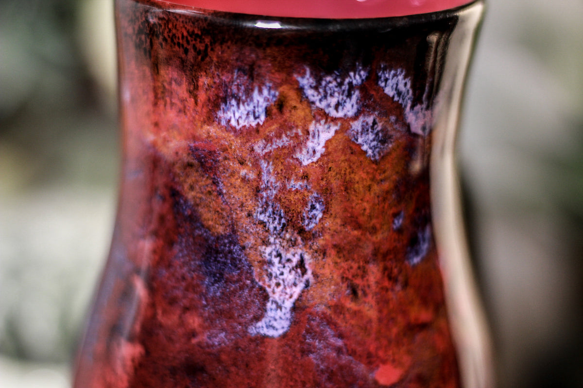 34-B Dragon's Blood Agate Barely Flared Notched  Mug, 18 oz.