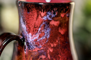 34-B Dragon's Blood Agate Barely Flared Notched  Mug, 18 oz.