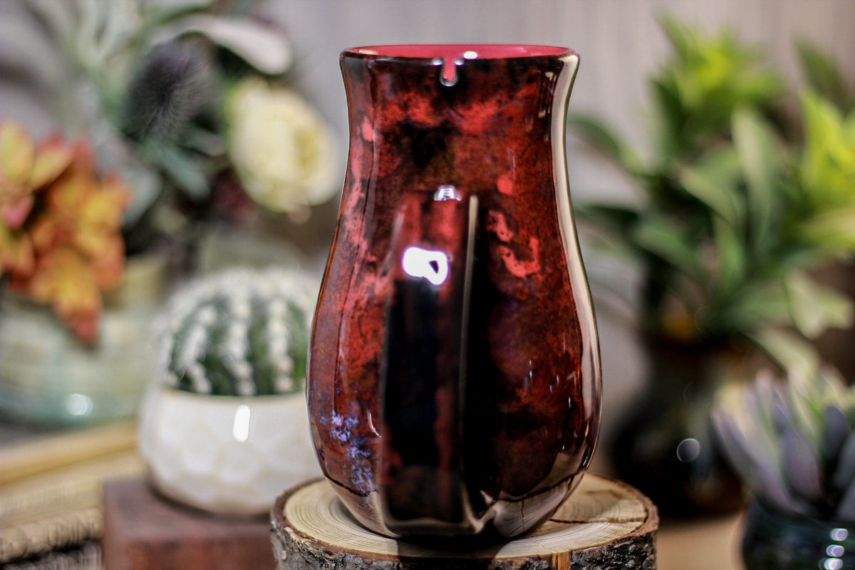 35-B Dragon's Blood Agate Barely Flared Notched  Mug, 18 oz.