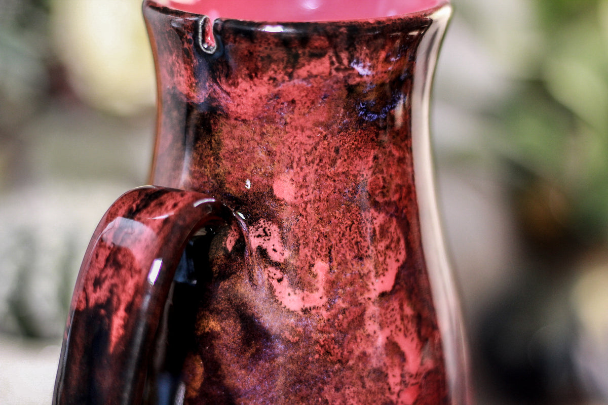 35-B Dragon's Blood Agate Barely Flared Notched  Mug, 18 oz.