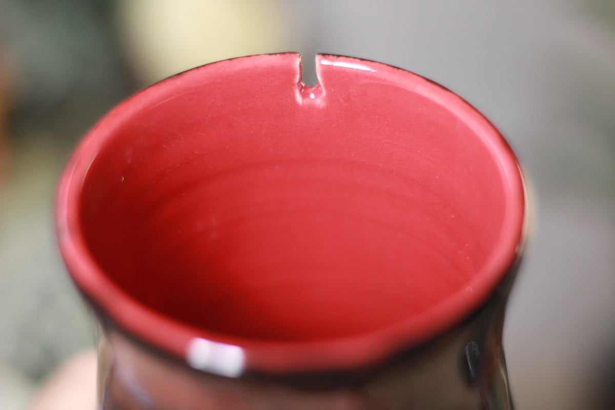 35-B Dragon's Blood Agate Barely Flared Notched  Mug, 18 oz.