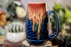 39-C Lava Falls Notched Textured Acorn Mug, 17 oz