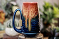 39-C Lava Falls Notched Textured Acorn Mug, 17 oz