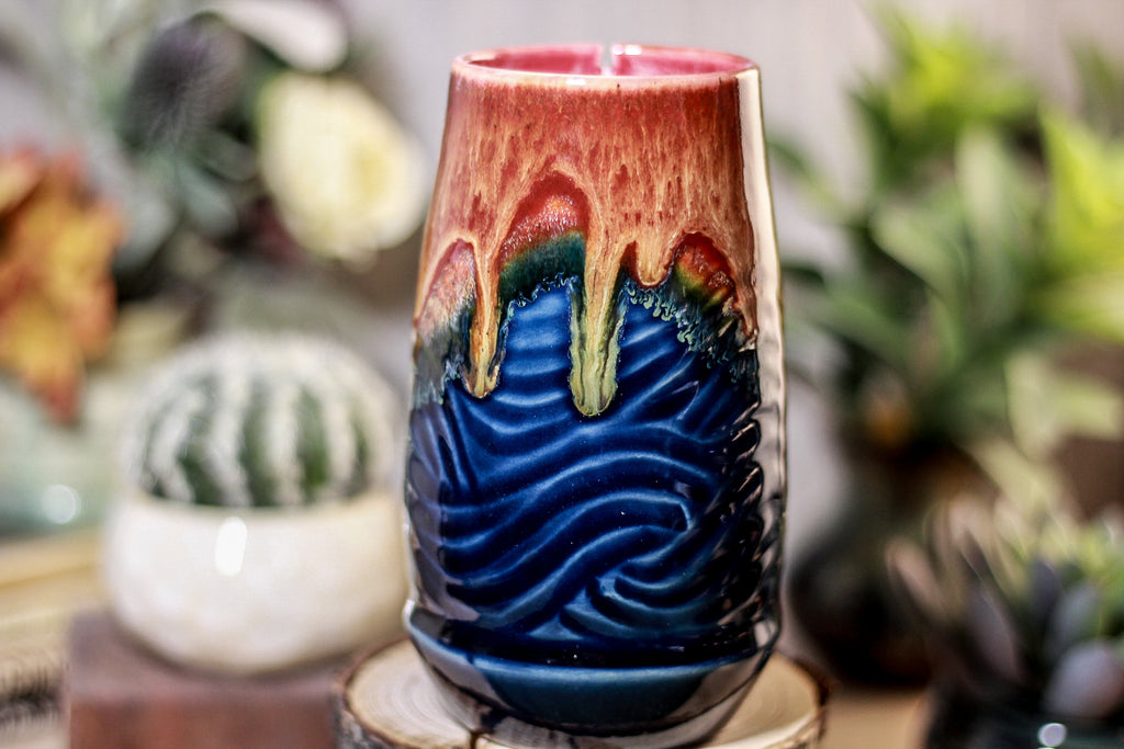 39-C Lava Falls Notched Textured Acorn Mug, 17 oz