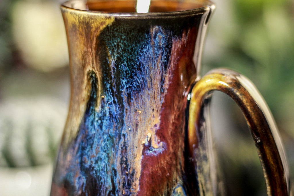 41-B Rainbow Grotto Barely Flared Notched Crystal Mug, 17 oz