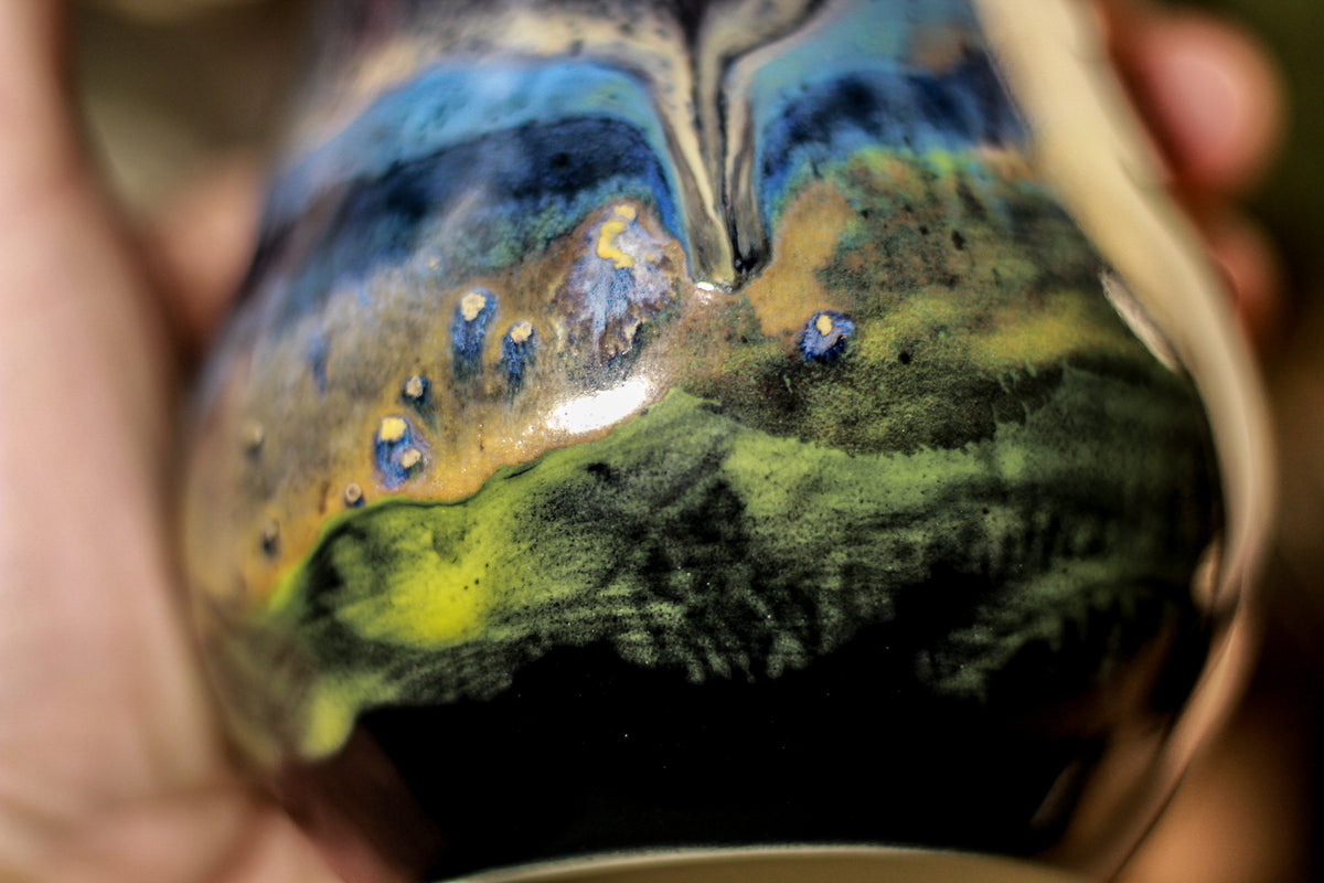 43-A Cosmic Grotto Barely Flared Notched Mug - TOP SHELF MISFIT, 17 oz