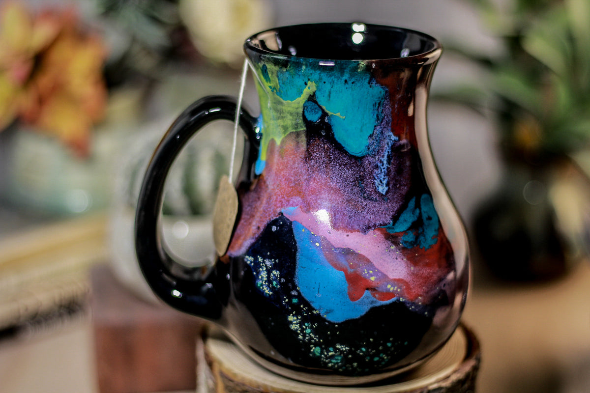 51-A Rainbow Stellar Barely Flared Notched Mug,  19 oz