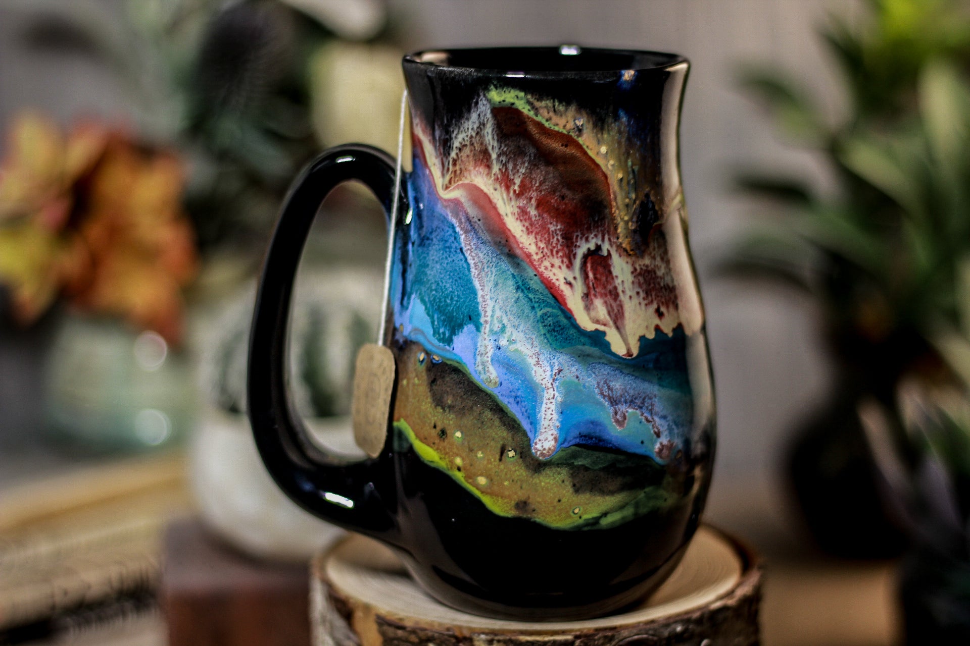 01-P Cosmic Grotto Variation Barely  Flared Notched Mug, 14 oz.