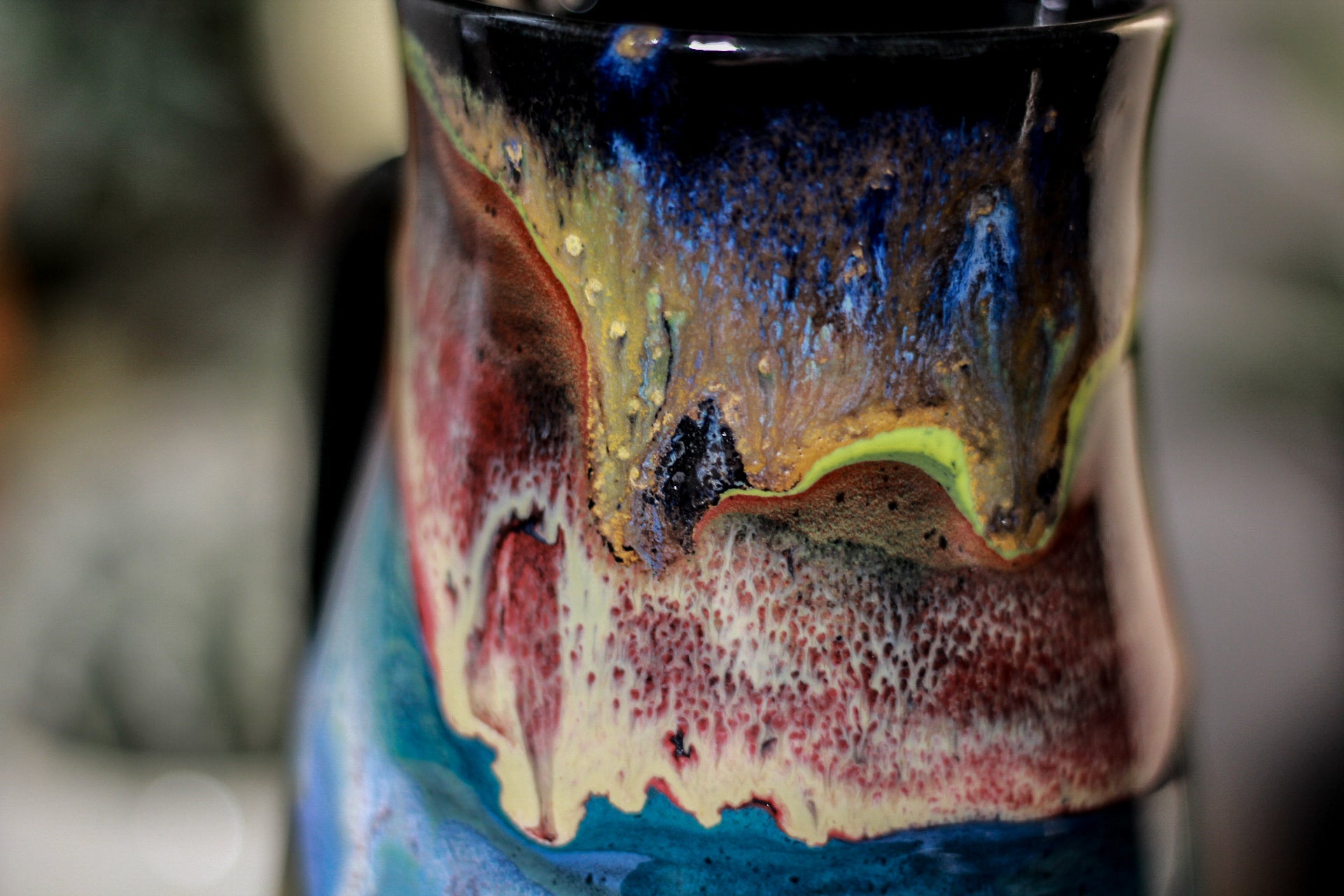 01-P Cosmic Grotto Variation Barely  Flared Notched Mug, 14 oz.