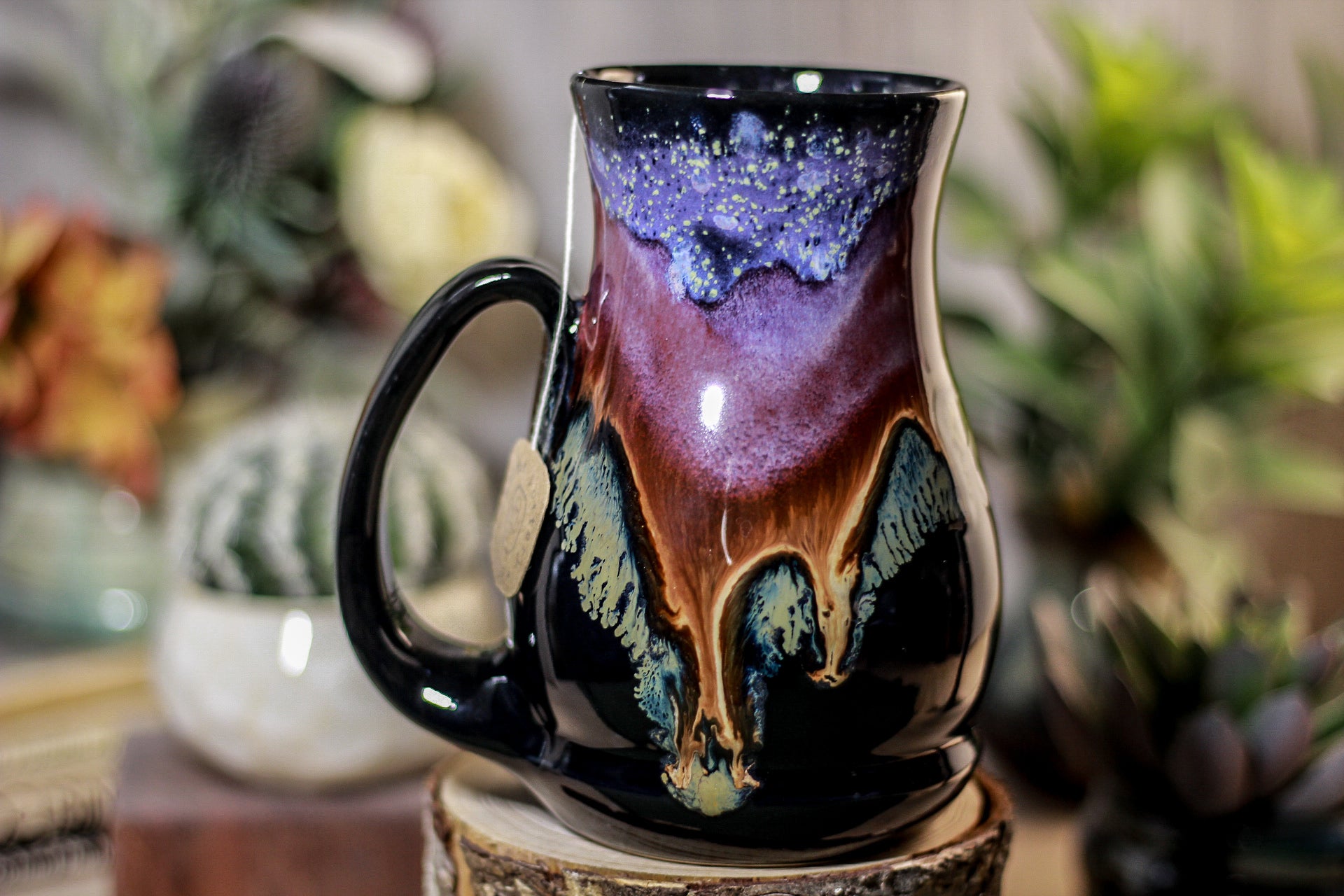 01-A PROTOTYPE Starry Night Barely Flared Notched Mug - TOP SHELF, 18 oz.