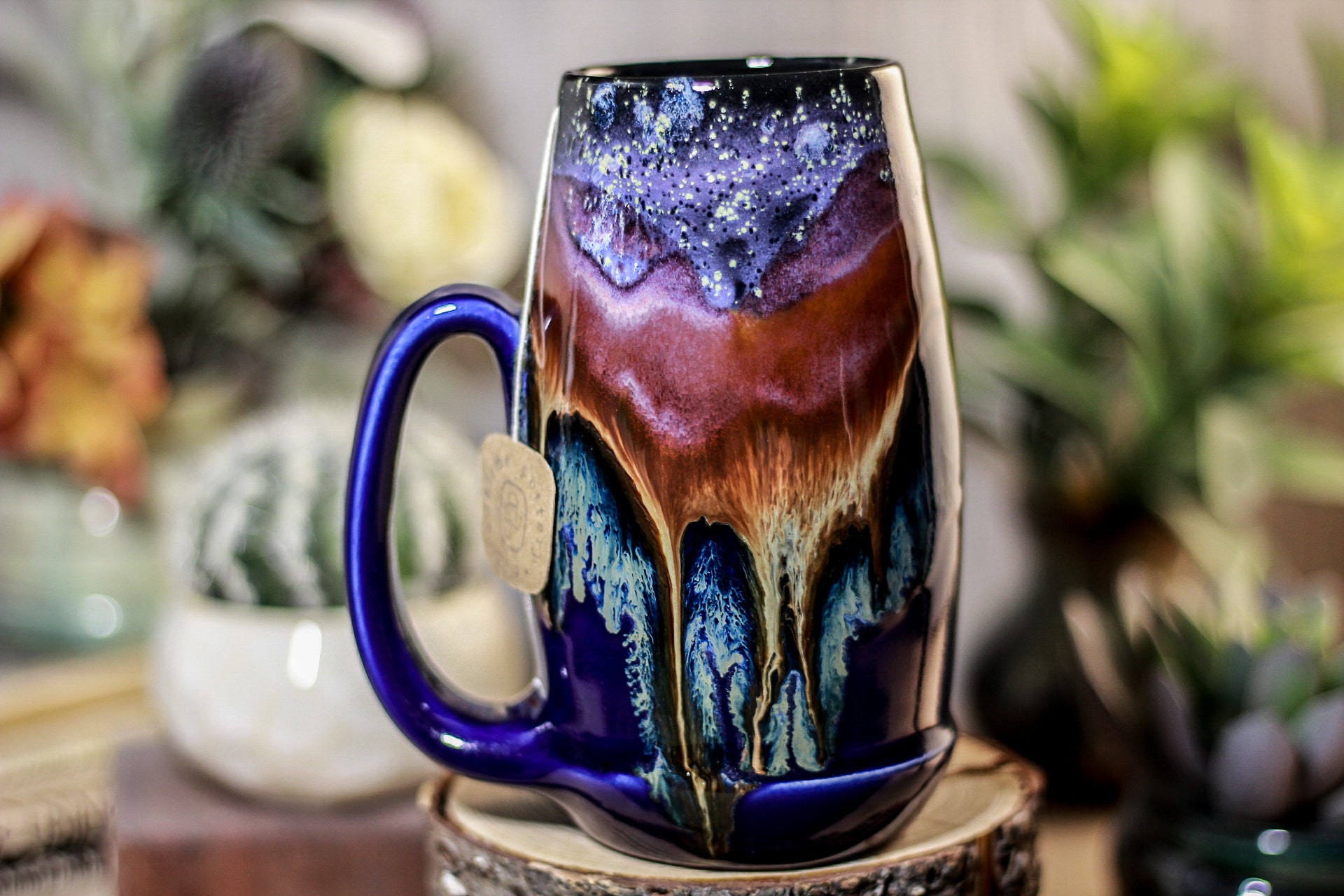 02-A PROTOTYPE Starry Night Notched Acorn Mug - TOP SHELF MISFIT, 16 oz.