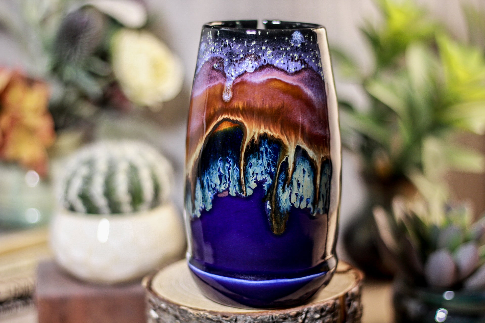 02-A PROTOTYPE Starry Night Notched Acorn Mug - TOP SHELF MISFIT, 16 oz.