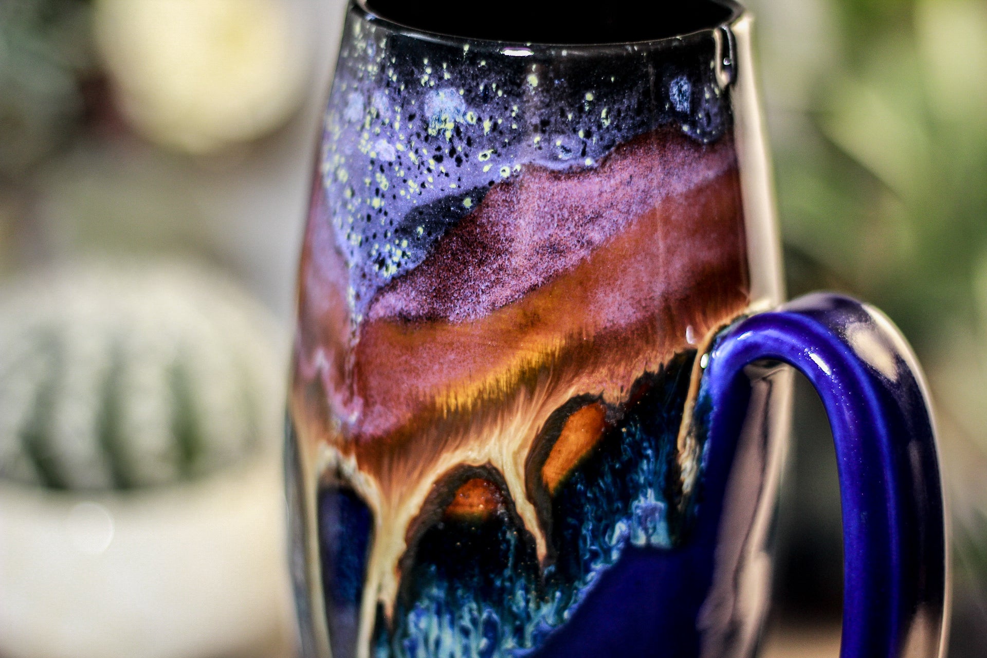 02-A PROTOTYPE Starry Night Notched Acorn Mug - TOP SHELF MISFIT, 16 oz.
