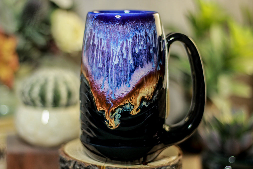 34-B Baja Twilight Notched Textured Acorn Mug, 15 oz.