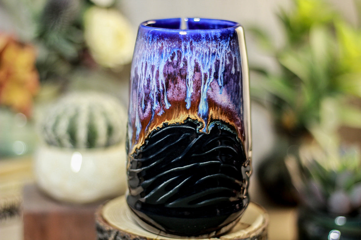 34-B Baja Twilight Notched Textured Acorn Mug, 15 oz.
