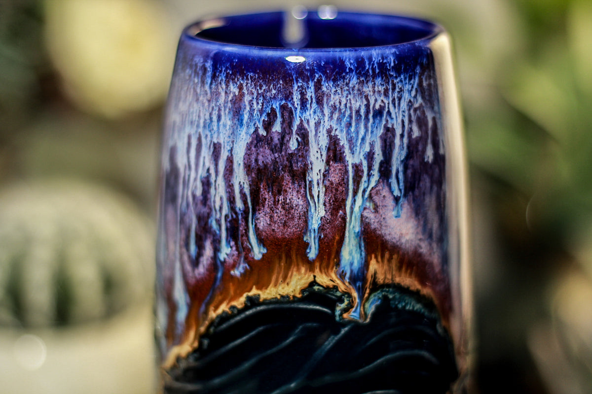 34-B Baja Twilight Notched Textured Acorn Mug, 15 oz.