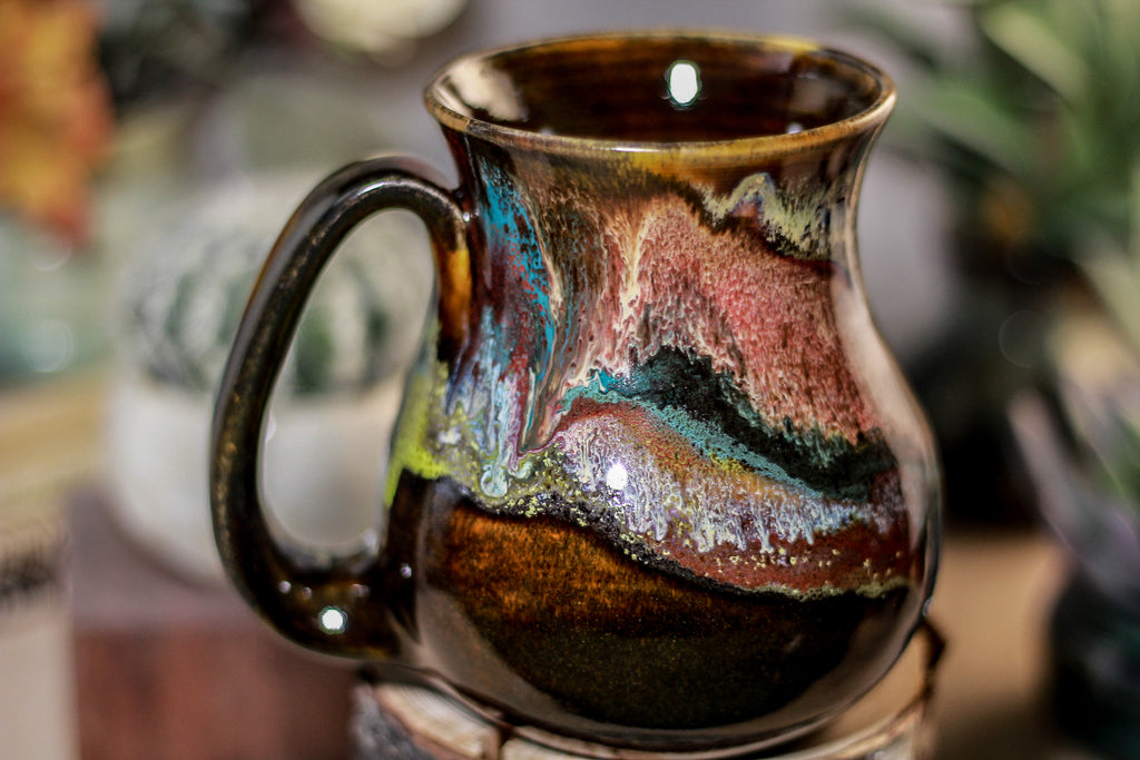 35-C Rainbow Grotto Barely Flared Mug, 18 oz