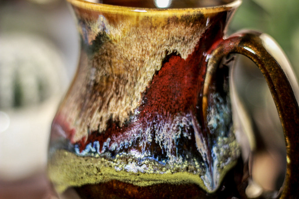 35-C Rainbow Grotto Barely Flared Mug, 18 oz