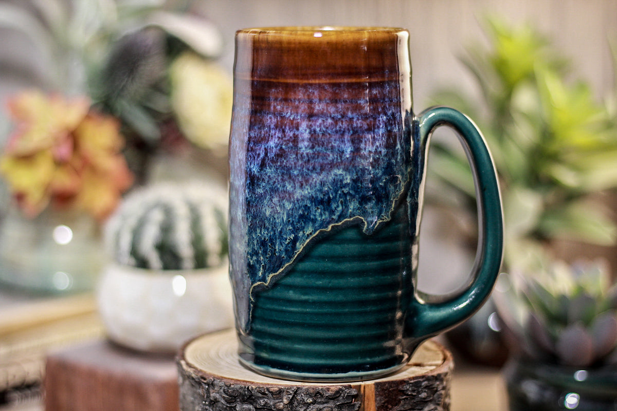 04-D Electric Wave Textured Mug, 16 oz