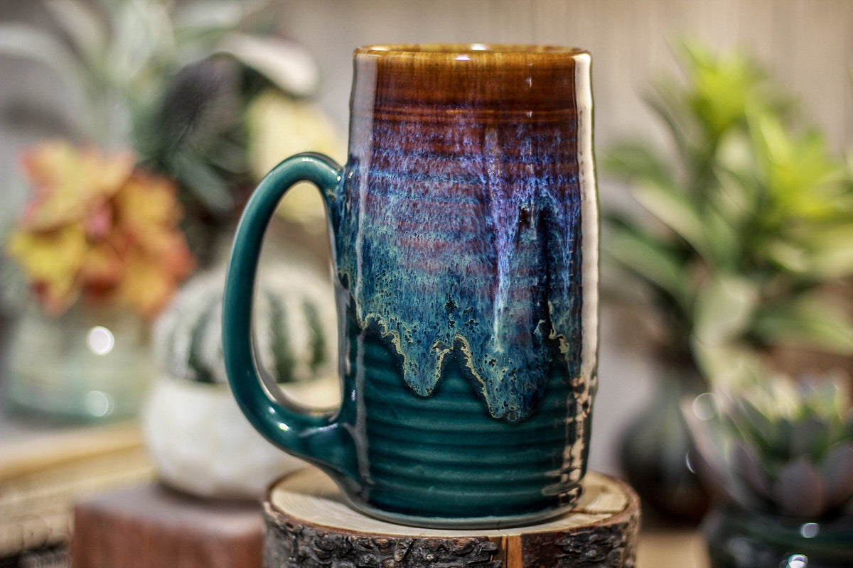 04-D Electric Wave Textured Mug, 16 oz