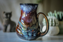 Load image into Gallery viewer, 27-B Starry Night Barely Flared Textured Mug - MISFIT, 23 oz. - 20% off